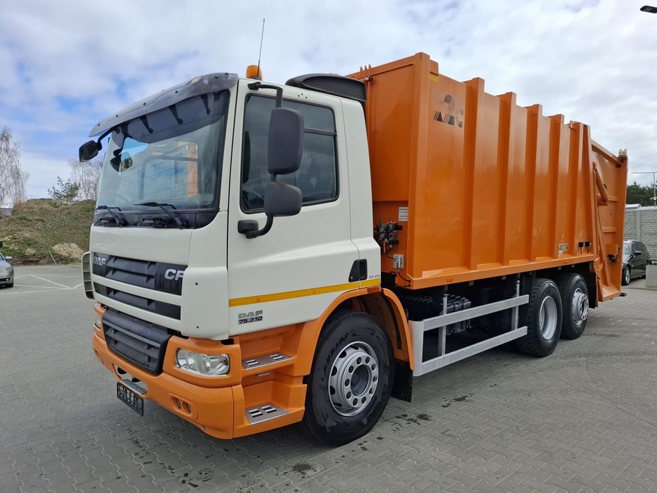 DAF CF 75.310 EURO 5 HALLER ZOELLER z DE  Śmieciarka od pierwszego wlasciciela zabudowa Haller