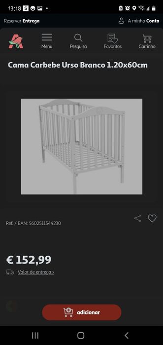 Cama de grades com colchão