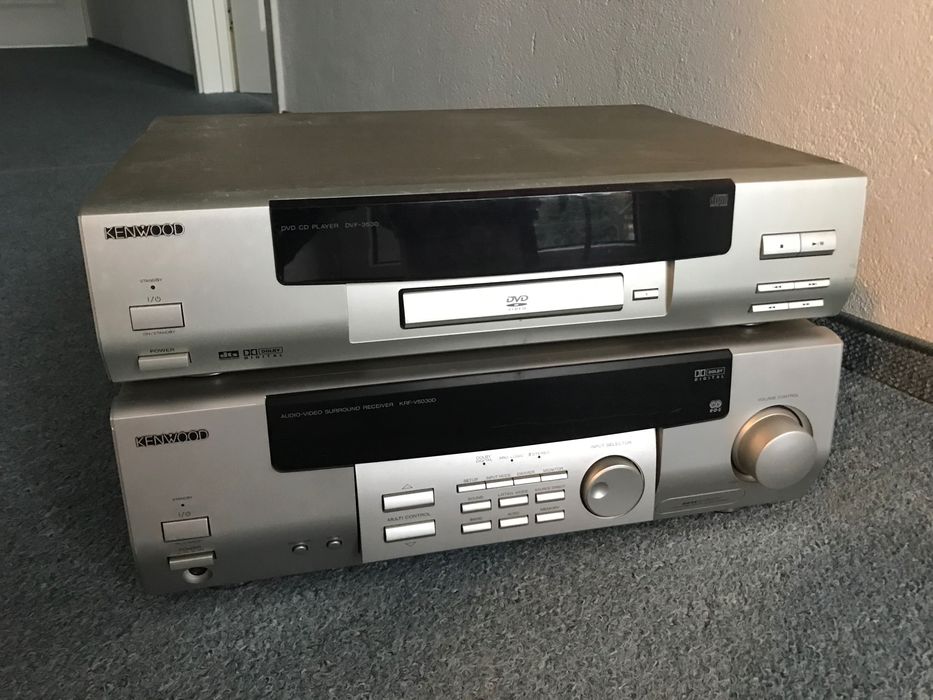 Kino domowe / amplituner KENWOOD KRF-V503D wraz z DVD