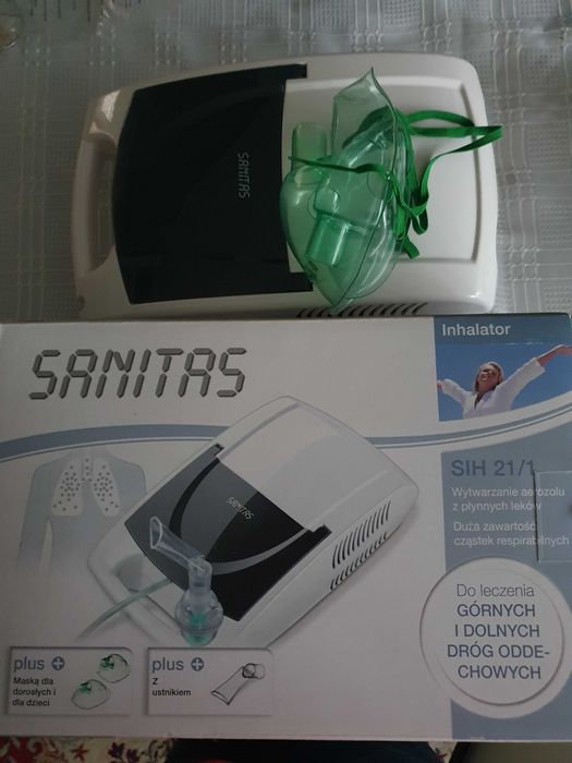 Inhalator dla dzieci i dorosłych Sanitas SIH 21. GRATIS KOŃCÓWKI.