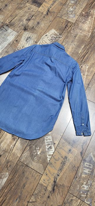 Massimo Dutti niebieska koszula bawełna jeans premium M L