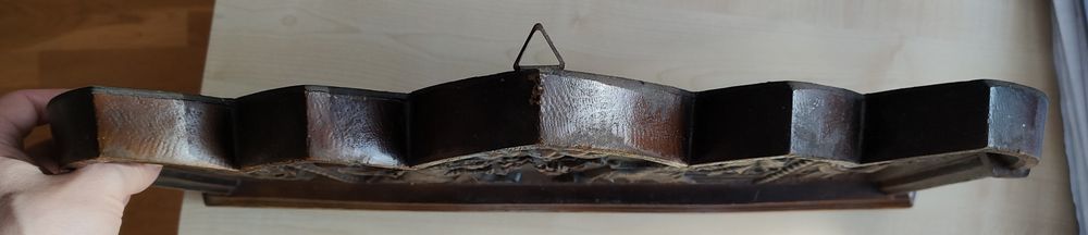 Drzeworyt płaskorzeźba "Zwiastowanie" rękodzieło