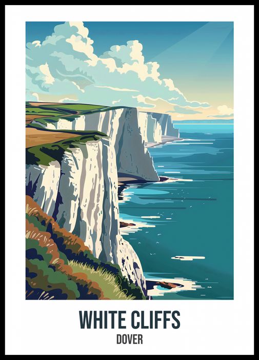 Plakat 50x70cm White Cliffs, Dover