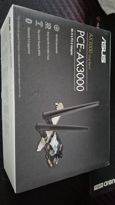 Karta sieciowa ASUS PCE-AX3000 wifi6 Bluetooth Wireless