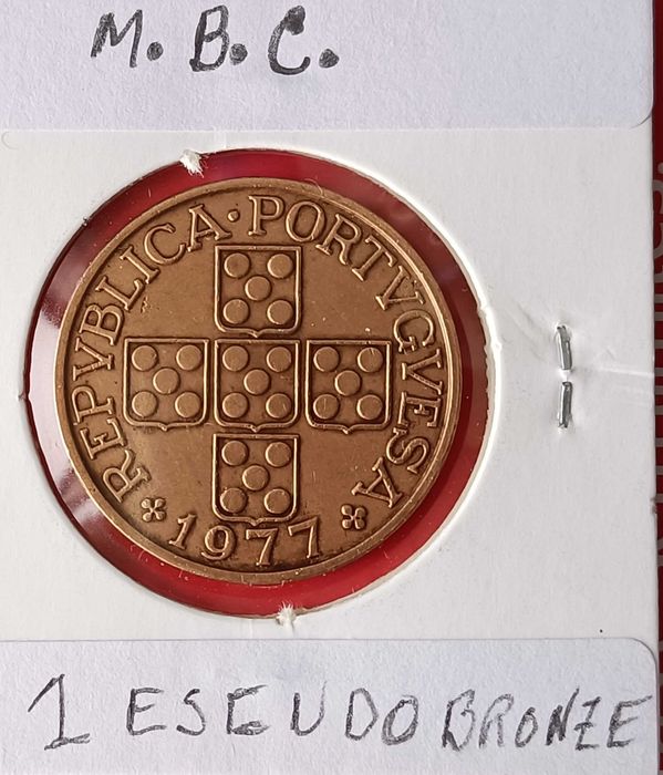 4 Moedas de 1 escudo da República Portuguesa