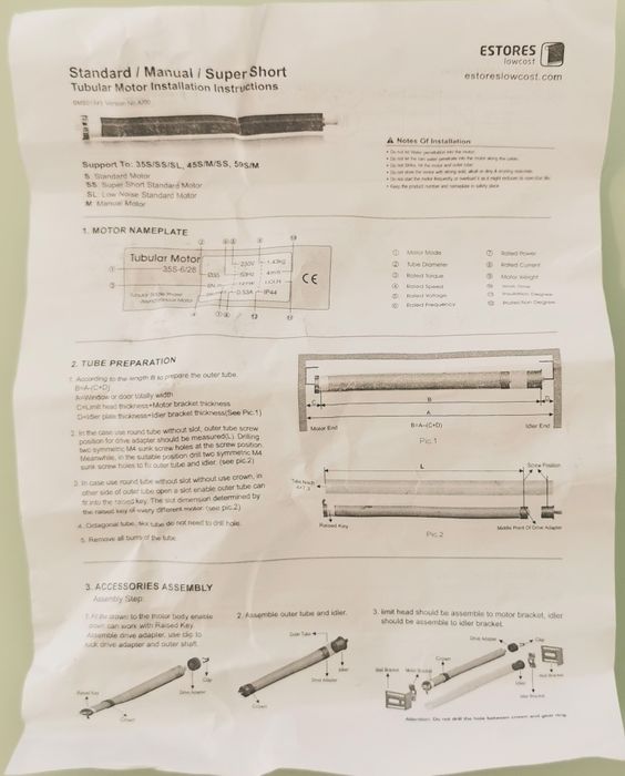 Motor de estore novo