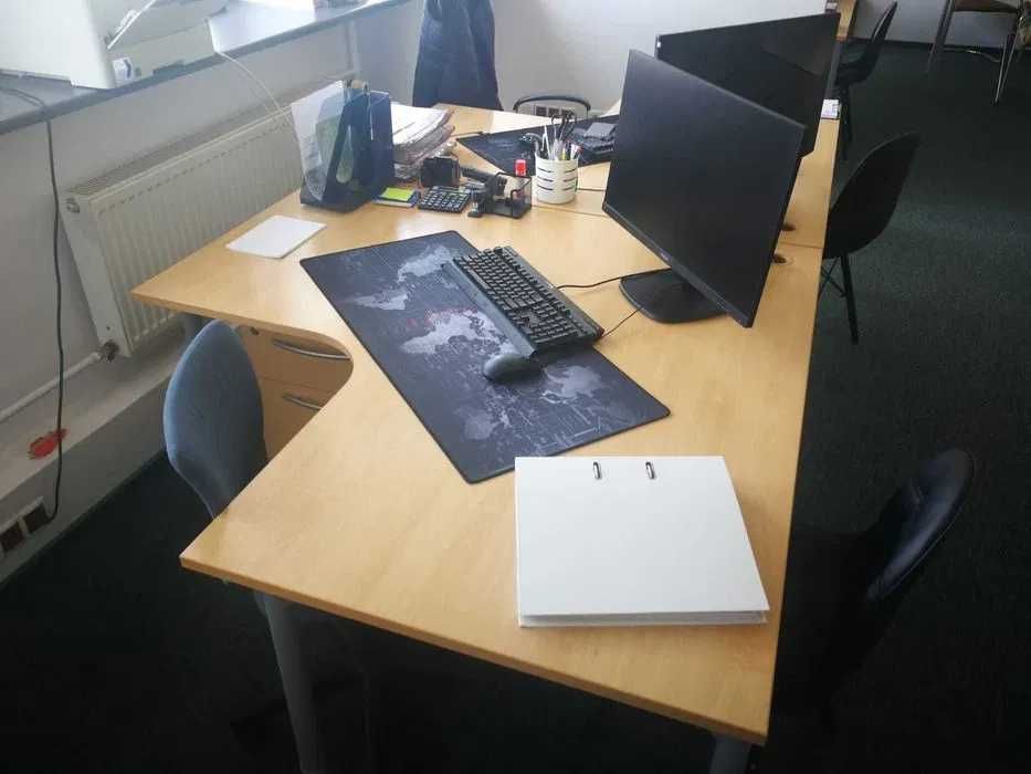 Biurko narożne 140x140 buk biurka  praca zdalna do biura domu