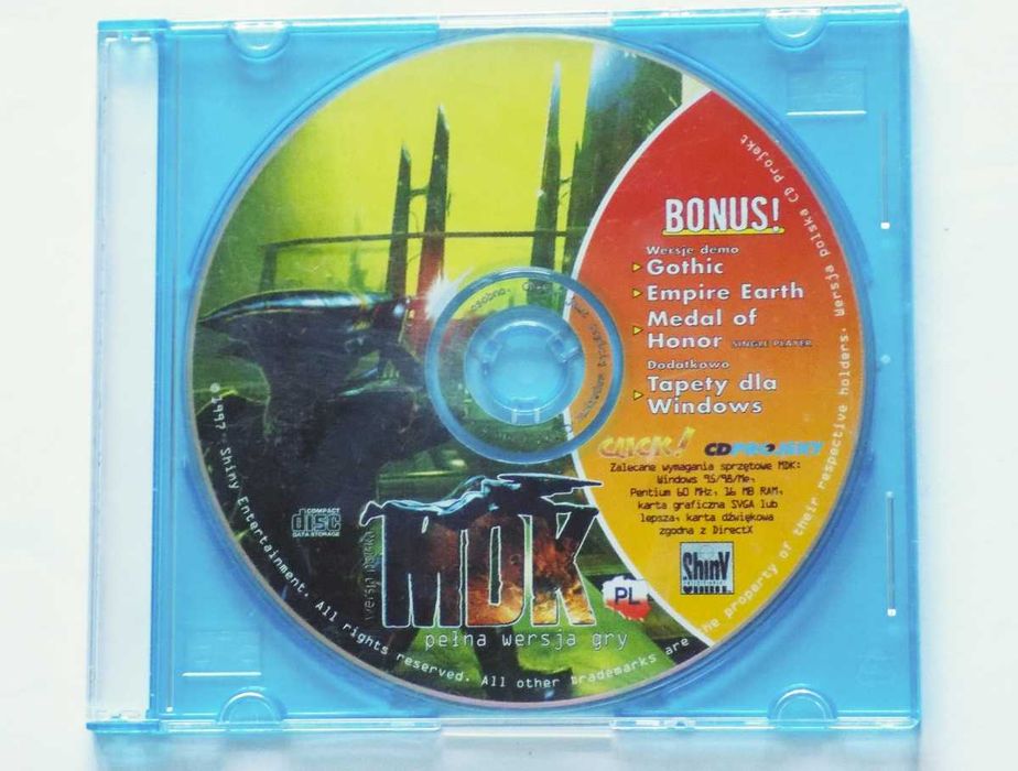 Gra MDK 1 PL PC CD - akcja - strzelanka - retro