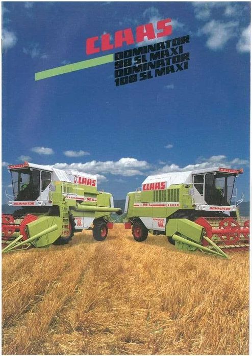 katalog części i  instrukcja obsługi  claas dominator 98 sl maxi