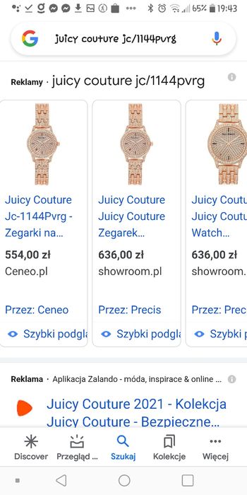Zegarek Juicy Couture jc/1144pvrg różowe złoto