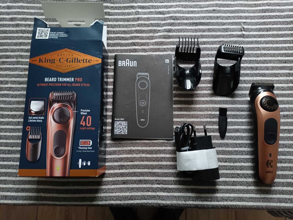 Máquina de Barbear King C. Beard Trimmer Pro + Pentes GILLETTE