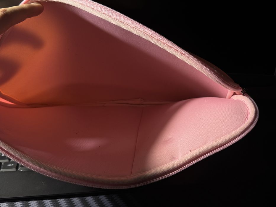 Etui / torba na laptopa z kieszonką - różowa, stan bdb