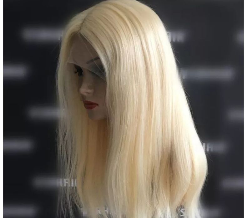 Peruka blond długa w 100% naturalna lace front śliczna nowa