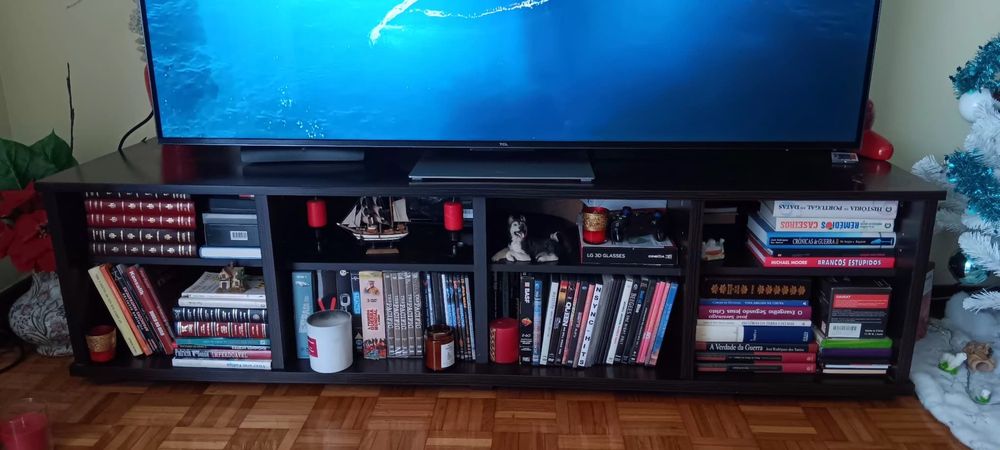 Movel tv castanho escuro