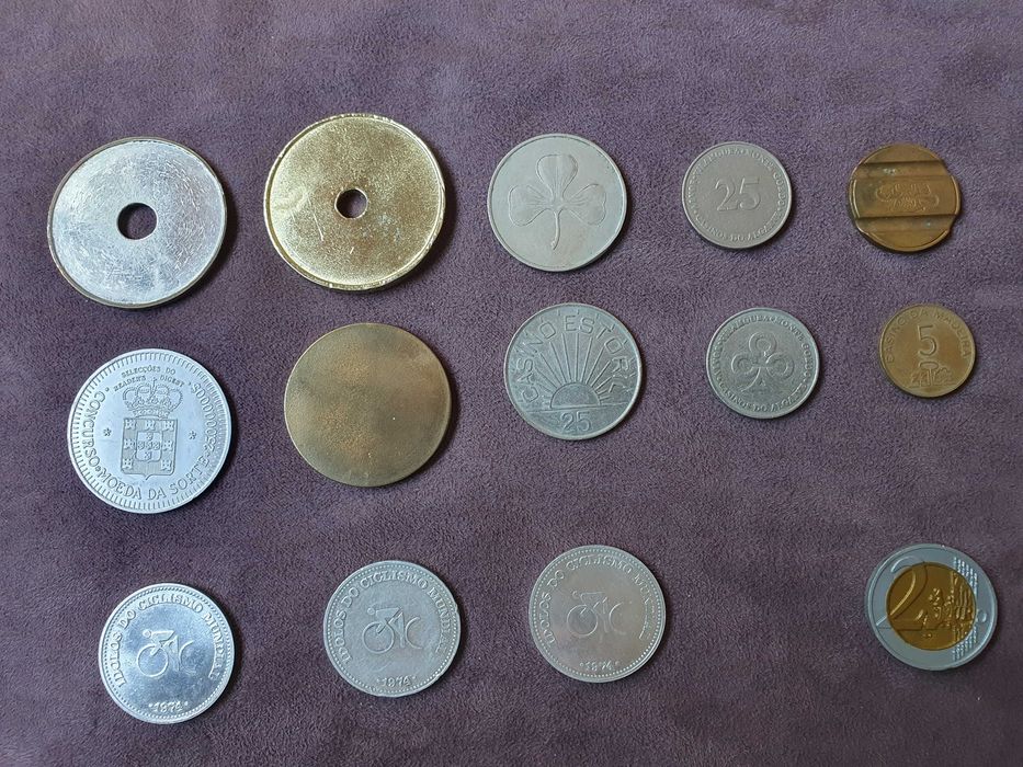 Fichas diversas para coleção - vintage