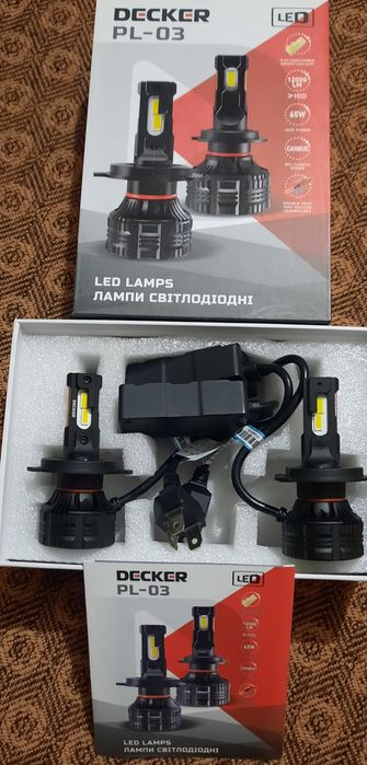 Лампа світлодіодна для фар DECKER LED PL-03 H4 Н7 Н11 5000к 12- 24В
