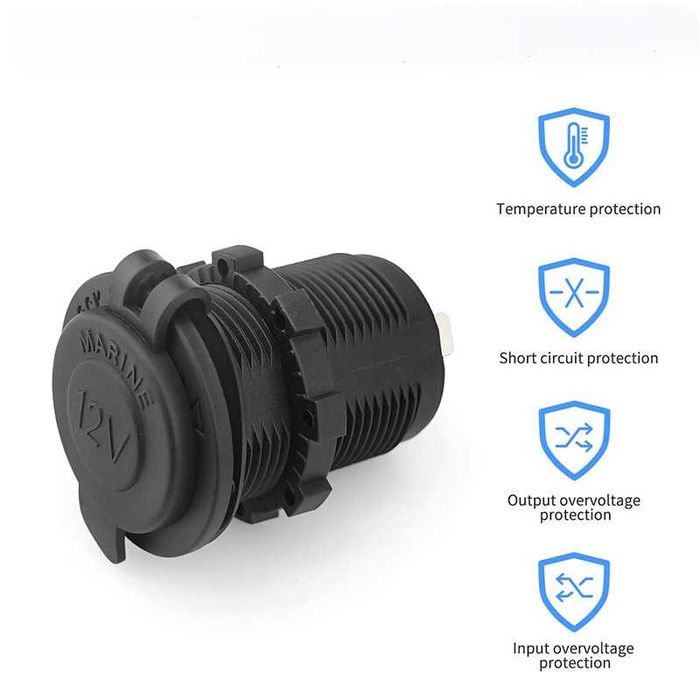 Водонепроницаемое гнездо прикуривателя 12 вольт разъем-розетка в авто