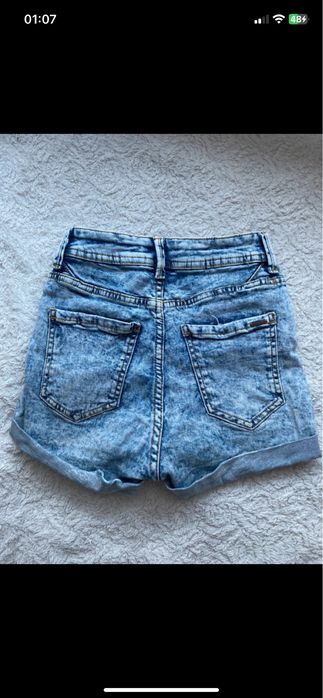 Spodenki szorty niebieskie jasnoniebieskie Bershka 32 XXS 0