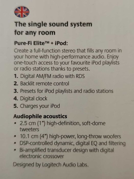 Logitech Pure-Fi Elite Stereo System / DocStacja do Ipod