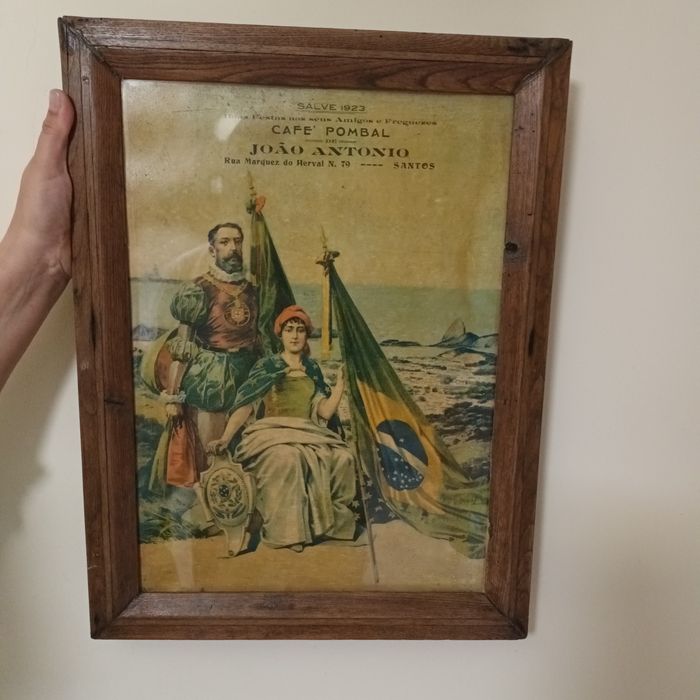 Raro quadro 1923 cafe pombal em santos brasil
BOAS FESTAS AOS SEUS AMI