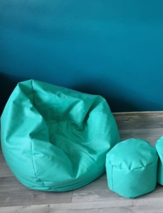 Pufa worek kolor turkusowy