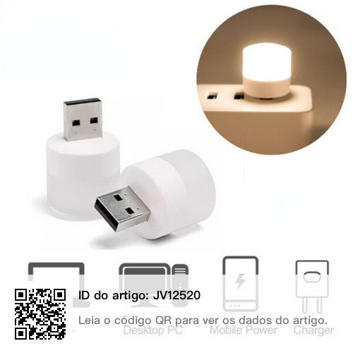 USB Night Light, New, White Color