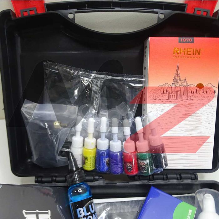 Pack Tatuagem Máquina Bateria Diversos Acessórios Mala Transporte NOVO