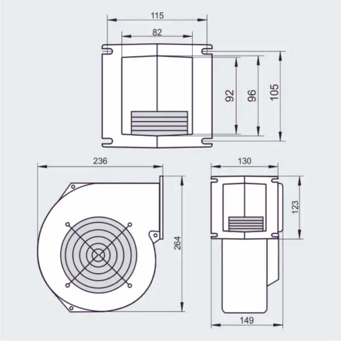 Вентилятор KG ELEKTRONIK DP-02 для твердопаливного котла