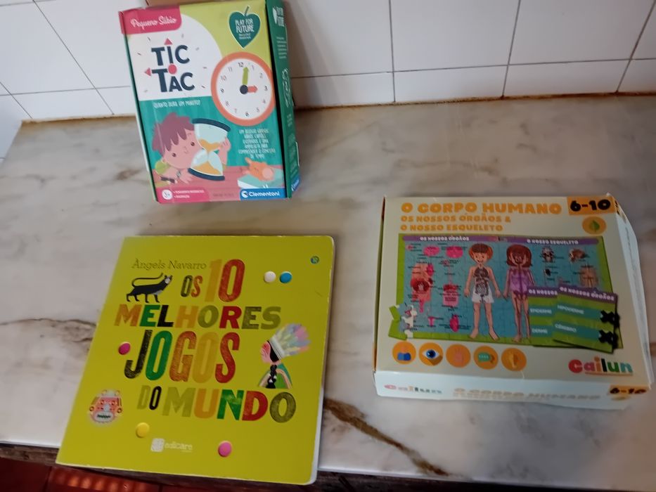 Conjunto de 3 Jogos Didácticos Infantis
