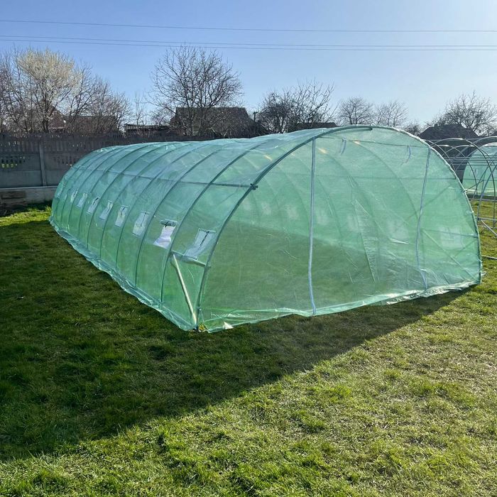 Теплиця з профілем 25мм 40м² 10х4х2 Парник для саду дачі Теплиці НОВІ
