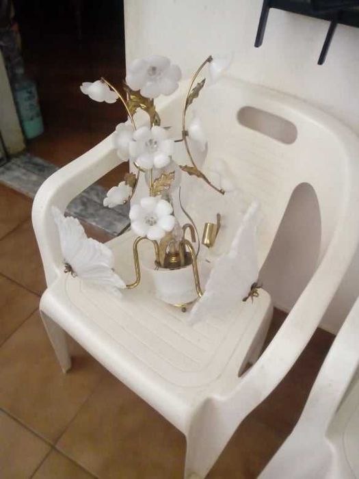 Candeeiro  Branco em plástico