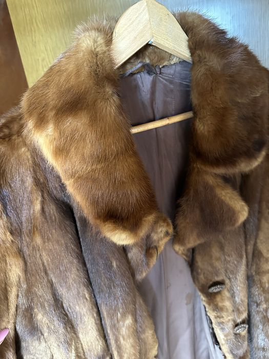 Brazowe futro dlugie