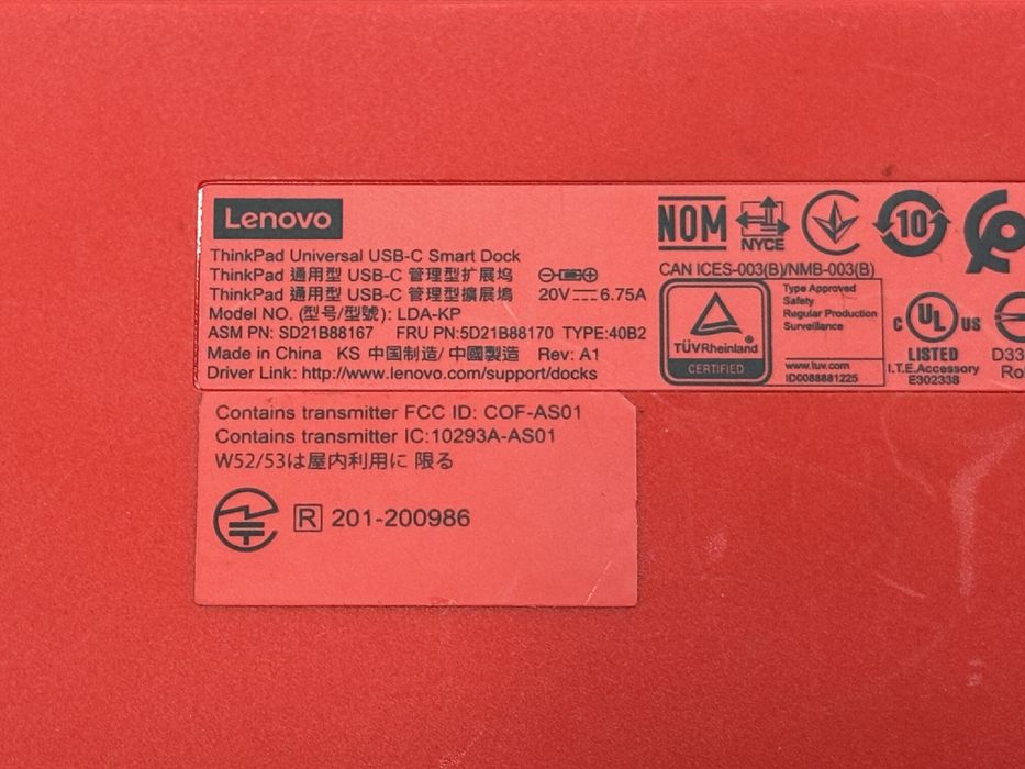 Stacja Dokująca Lenovo ThinkPad Thunderbolt Universal USB-C Smart Dock