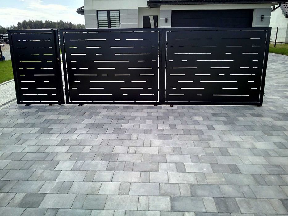 Brama + Furtka z profila 80x20 Ocynk Ral Producent kpl,słupów Panel