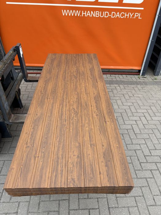 Blacha trapezowa T-7 elewacyjna drewnopodobna orzech obustronna 0,70mm