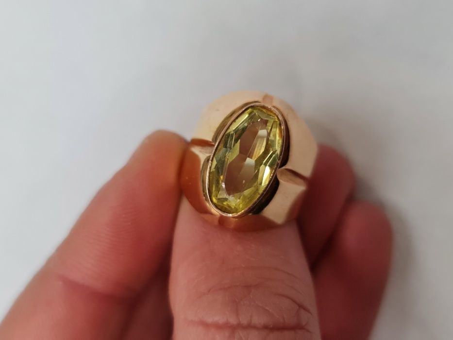 Retro! Wyjątkowy złoty pierścionek/ Radzieckie 583/ 6.98 gram/ R13