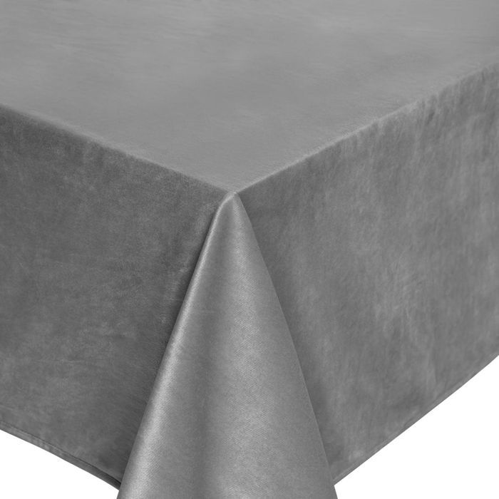 Obrus bieżnik 60x120 Soft popielaty welurowy
