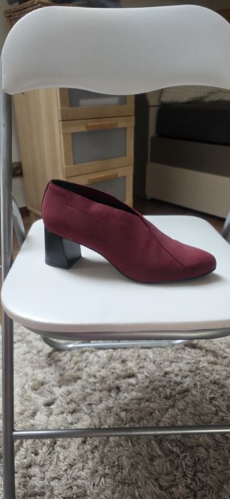Bordowe botki, firma Mascaro, rozmiar 39