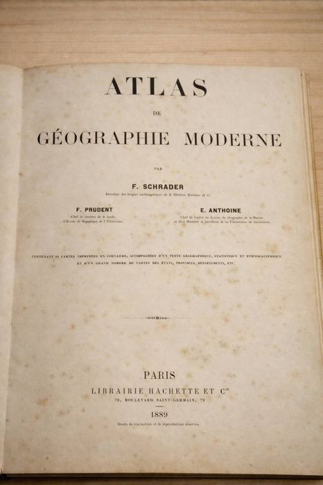 Grande Atlas Antigo 1889 – 63 Mapas Coloridos – Hachette (Cartografia)