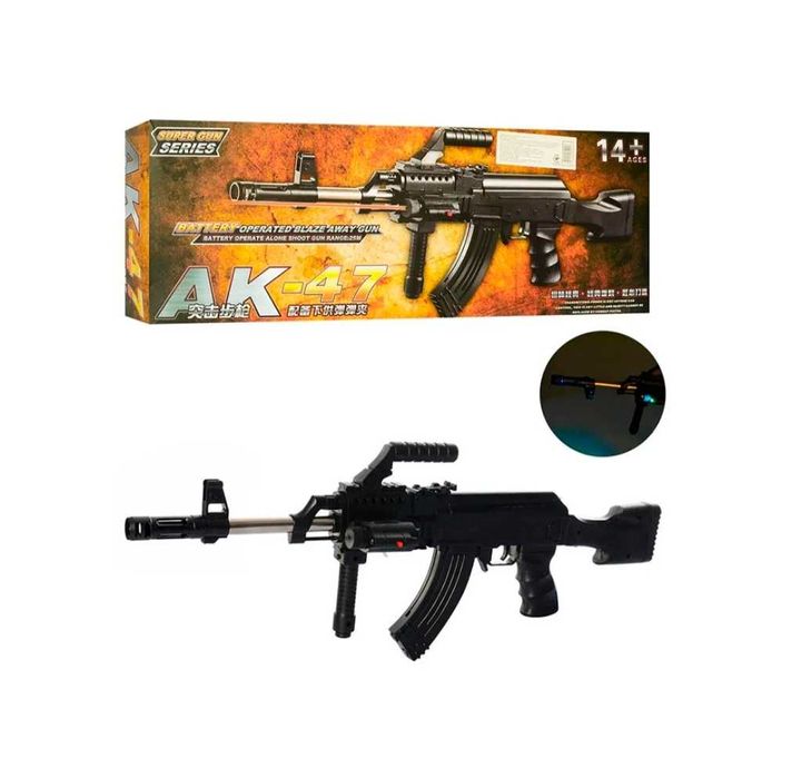 Автомат на пульках 6мм, Арт 0807, АК-47, детский, 58см, в коробке