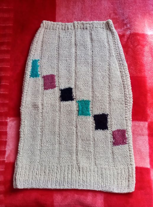 Spódnica z owczej wełny, ręcznie robiona Handmade
