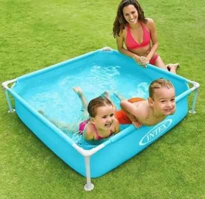 Дитячий каркасний басейн Intex 122×122×30 см 340 л квадратний / для собак