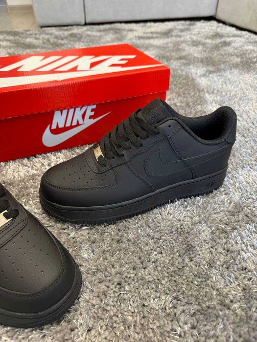 Кросівки Nike Air Force 1 low Black Classic чорні найк аір форс форсы