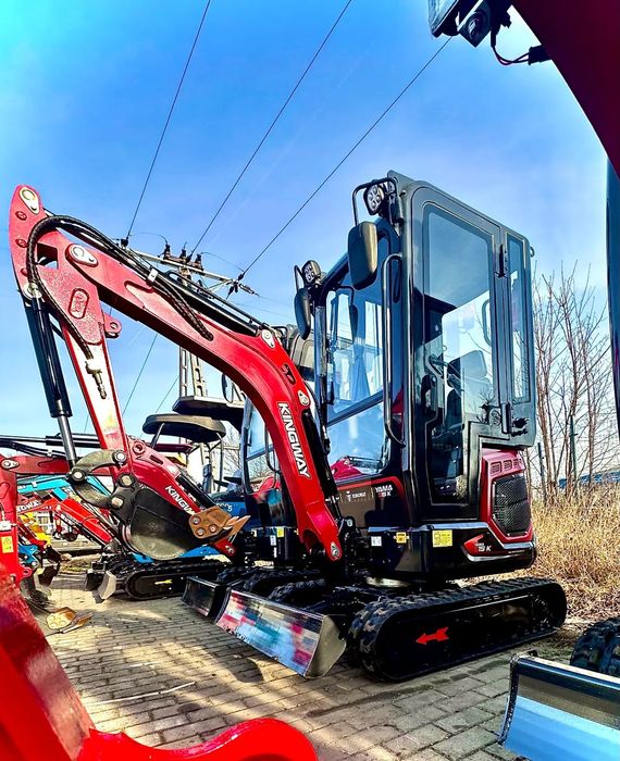 Kingway YAMA S15K Kabina Chłodnica oleju Ramię SKRĘTNE  Kingway YAMA S15K KABINA 110cm Ramię Skrętne 3 ŁYŻKI + SZYBKOZŁĄCZE