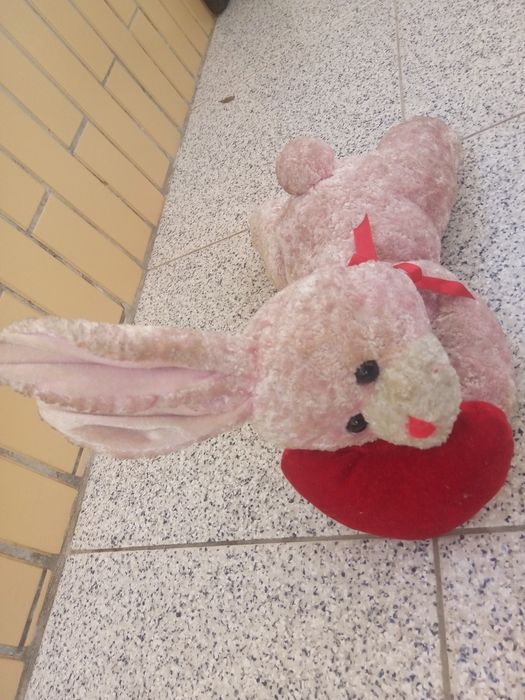 Peluche coelho com coração