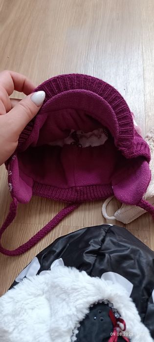 Теплі шапочки на дівчинку 1-3роки