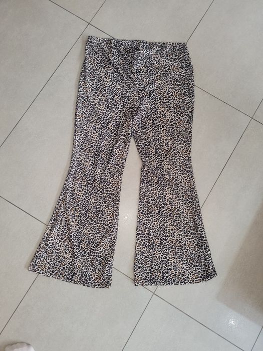 Spodnie z szeroką nogawką dzwony XXL Shein