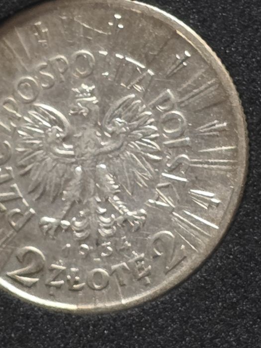 Polska 2 złote 1934 2RP Piłsudski wyśmienity  stan