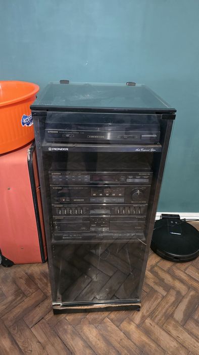 Aparelhagem Vintage Pioneer com Móvel Original - Para Peças ou Reparação