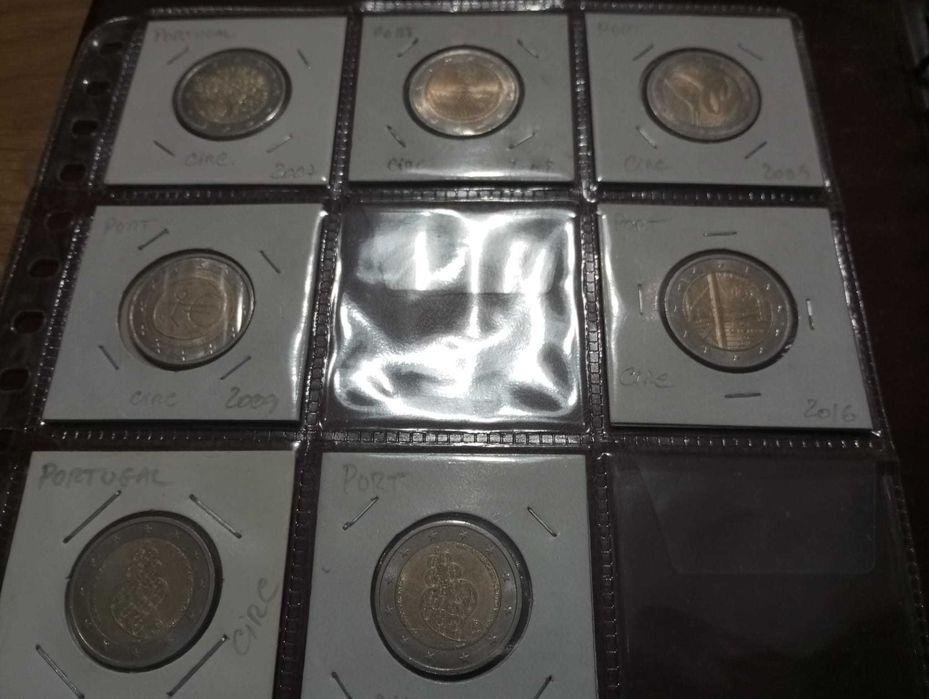 Moedas 2 euros comemorativas para troca